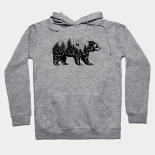 Bear Wilderness Double Exposure Hoodie